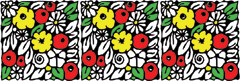 Three floral square image